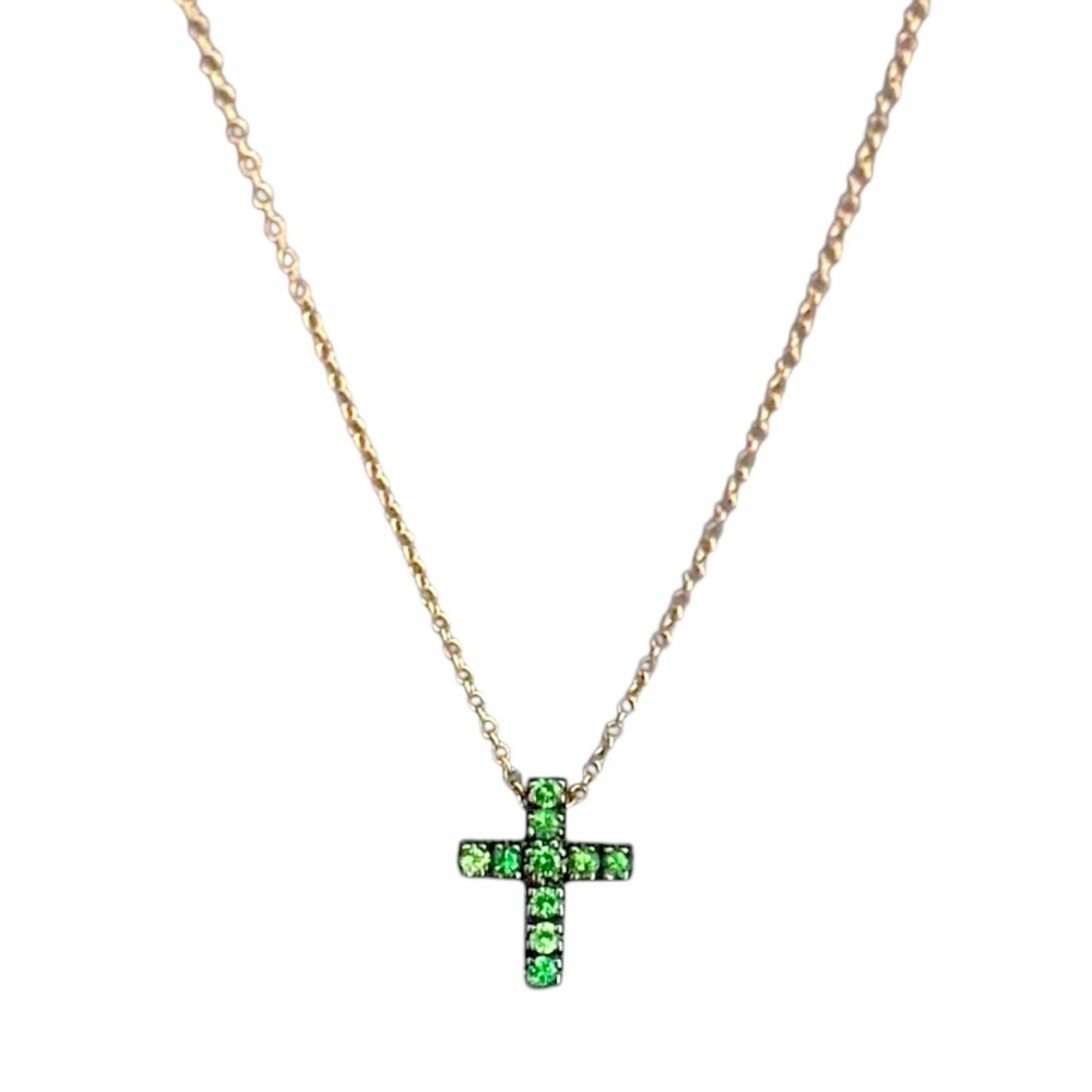 Pomellato Glory Cross Tsavoriti Necklace